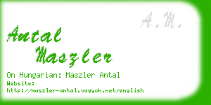 antal maszler business card